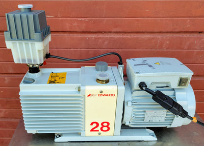 230Volt EDWARDS 28 E2M28 ROTARY VANE MECHANICAL VACUUM PUMP WATCH VIDEO FREESHIP