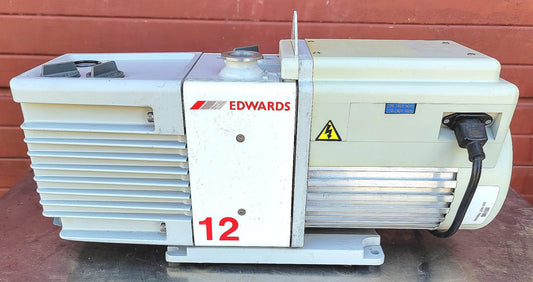230Volt EDWARDS 12 E2M12 ROTARYVANE MECHANICAL VACUUM PUMP WATCH VIDEO FREE SHIP