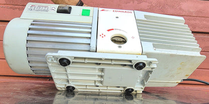 230Volt EDWARDS 12 E2M12 ROTARYVANE MECHANICAL VACUUM PUMP WATCH VIDEO FREE SHIP