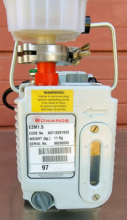 230Volt EDWARDS 1.5 E2M1.5 ROTARY VANE VACUUM PUMP wMANUAL WATCH VIDEO FREE SHIP