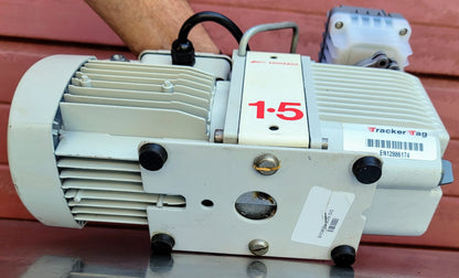 230Volt EDWARDS 1.5 E2M1.5 ROTARY VANE VACUUM PUMP wMANUAL WATCH VIDEO FREE SHIP