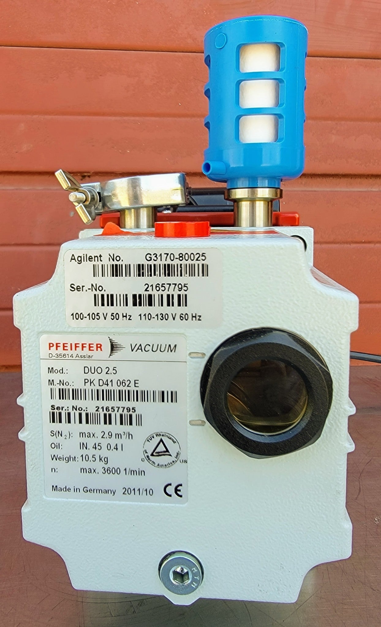 PFEFFEIR DUO 2.5 ROTARY VANE MECHANICAL VACUUM PUMP WATCH VIDEO FREE SHIPPING