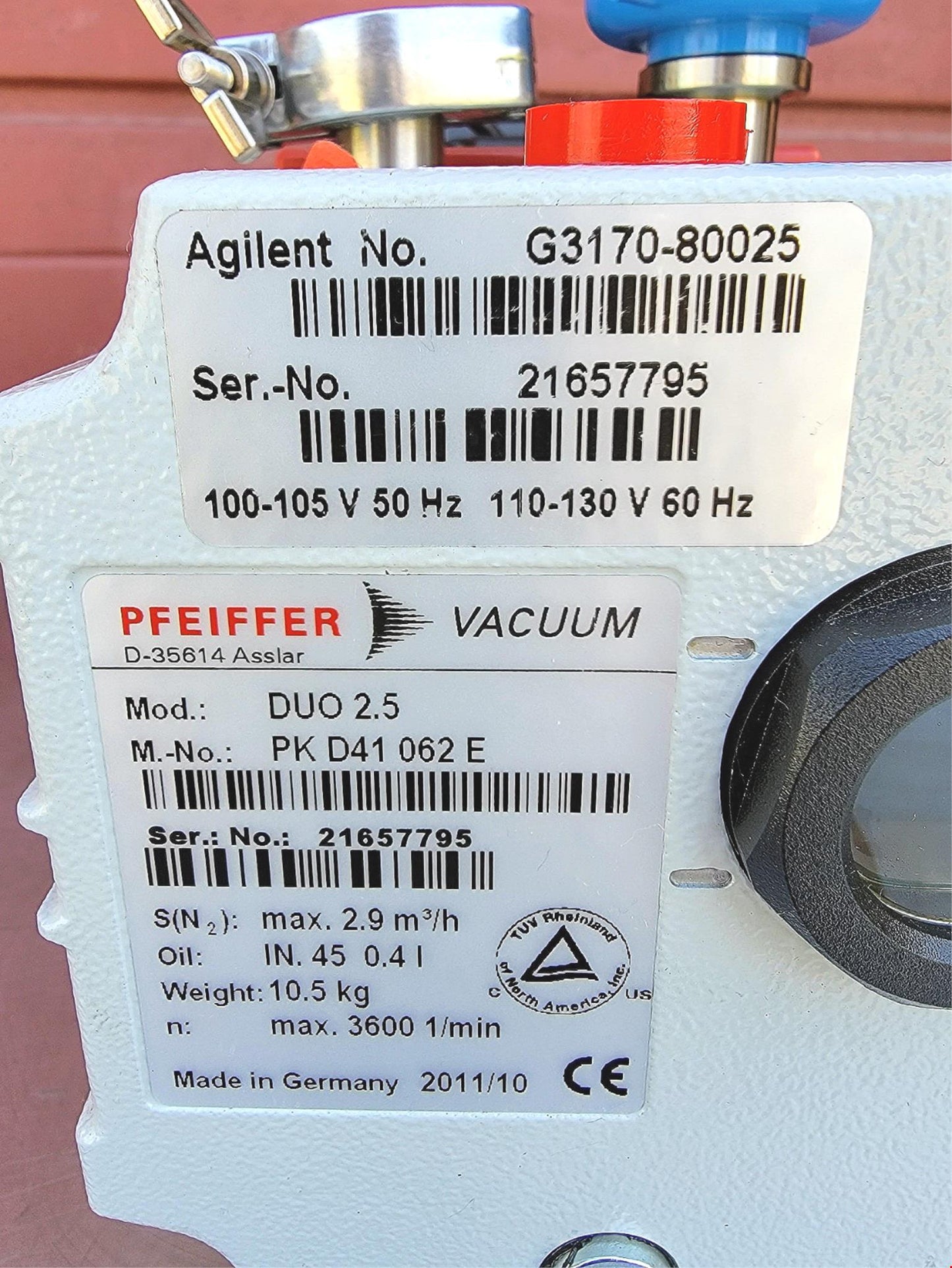 PFEFFEIR DUO 2.5 ROTARY VANE MECHANICAL VACUUM PUMP WATCH VIDEO FREE SHIPPING