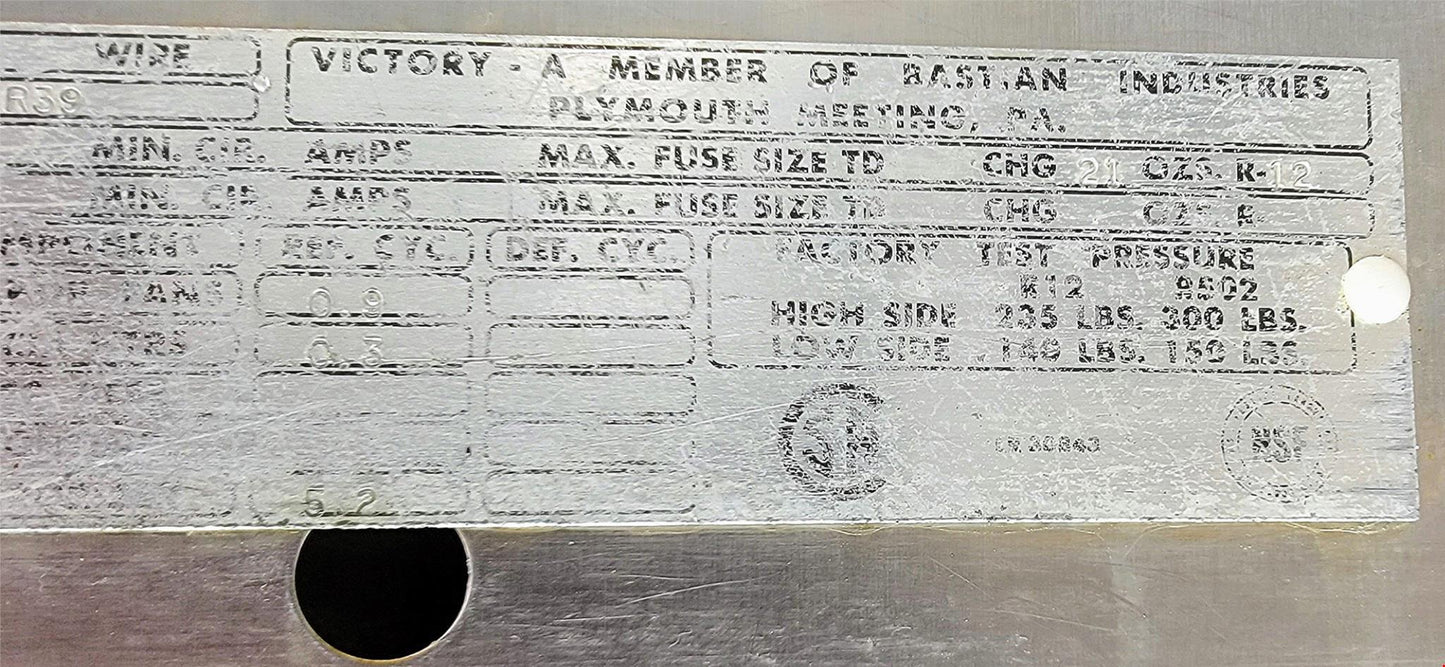 VICTORY VACRS-1D-S3-STS COMMERCIAL STAINL-STEEL REFRIGERATOR 90DAYWARRA FREESHIP