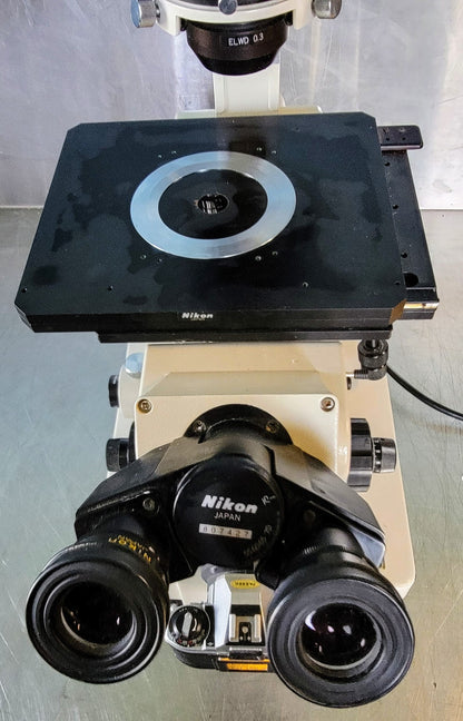 PERFECT NIKON DIAPHOT PHASE CONTRAST INVERTED MICROSCOPE 5OBJECTIVE WATCHVIDEO
