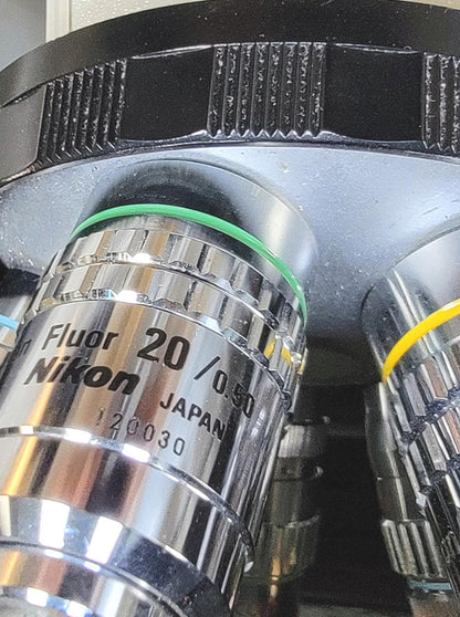 PERFECT NIKON DIAPHOT PHASE CONTRAST INVERTED MICROSCOPE 5OBJECTIVE WATCHVIDEO