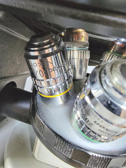 PERFECT NIKON DIAPHOT PHASE CONTRAST INVERTED MICROSCOPE 5OBJECTIVE WATCHVIDEO