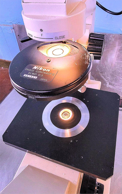 PERFECT NIKON DIAPHOT PHASE CONTRAST INVERTED MICROSCOPE 5OBJECTIVE WATCHVIDEO