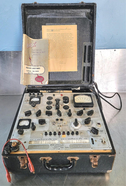 HICKOK TUBE TESTER MODEL 539A ORIGINAL MANUAL & WOODEN CASE FREESHIP WATCH VIDEO