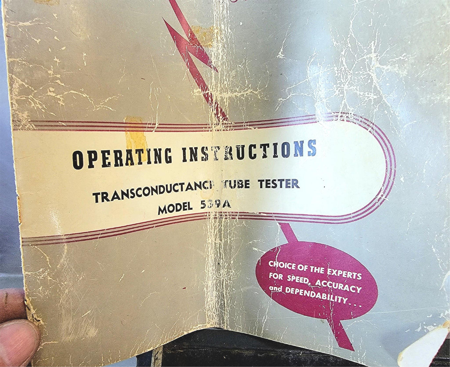HICKOK TUBE TESTER MODEL 539A ORIGINAL MANUAL & WOODEN CASE FREESHIP WATCH VIDEO
