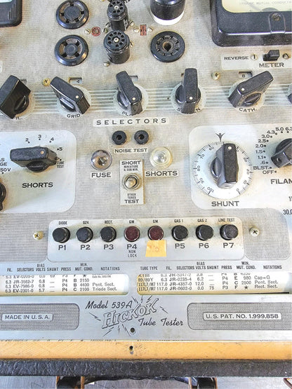 HICKOK TUBE TESTER MODEL 539A ORIGINAL MANUAL & WOODEN CASE FREESHIP WATCH VIDEO