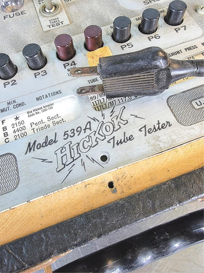 HICKOK TUBE TESTER MODEL 539A ORIGINAL MANUAL & WOODEN CASE FREESHIP WATCH VIDEO