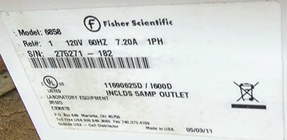 FISHER SCIENTIFIC 6858 GRAVITY ISOTEMP 2.5 CubFeet St Steel INCUBATOR FREE SHIP
