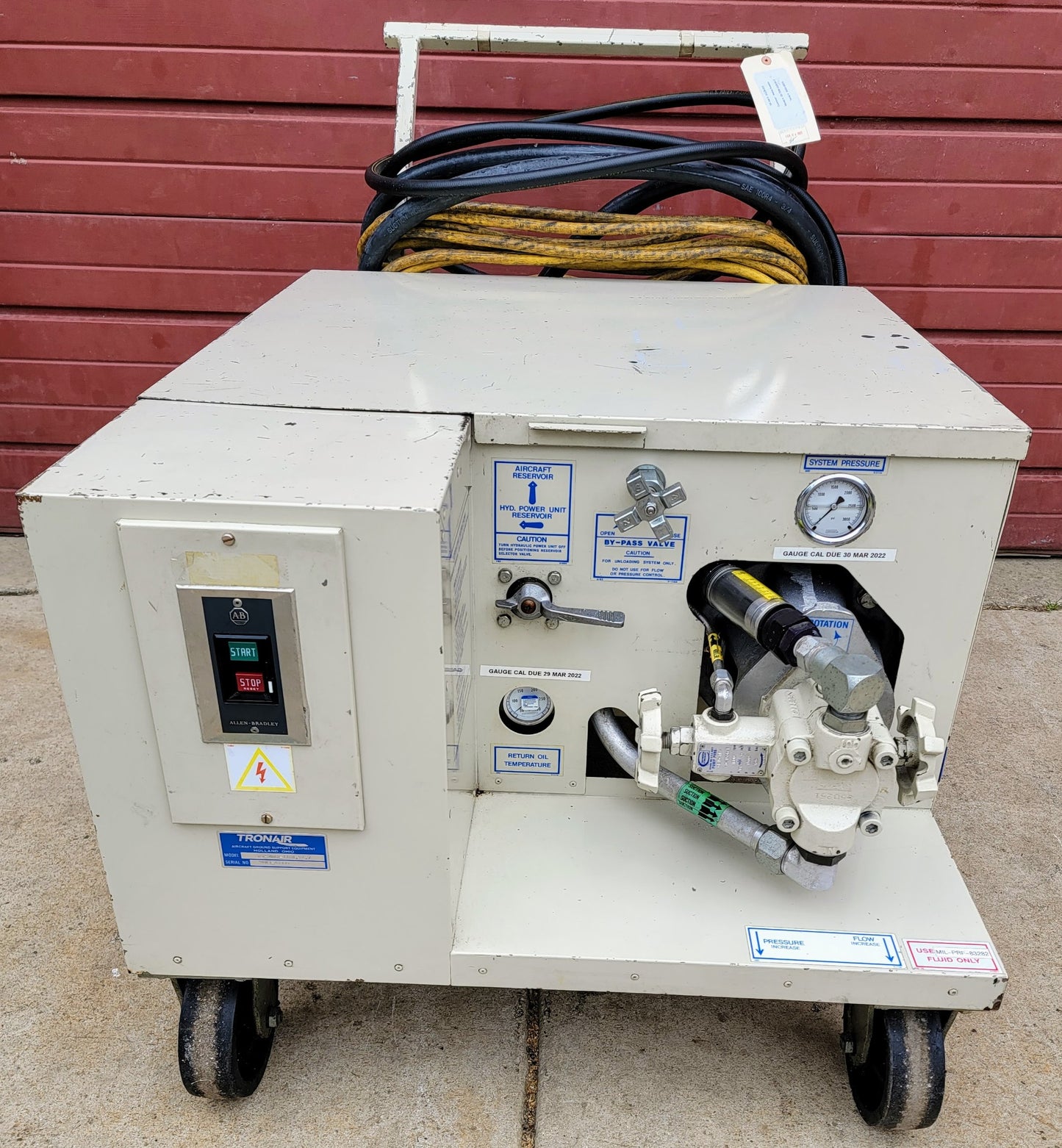 TRONAIR 6 GPM/1800 PSI 05-7008-1100,81,7 AIRCRAFT HYDRAULIC POWER UNIT FREESHIP