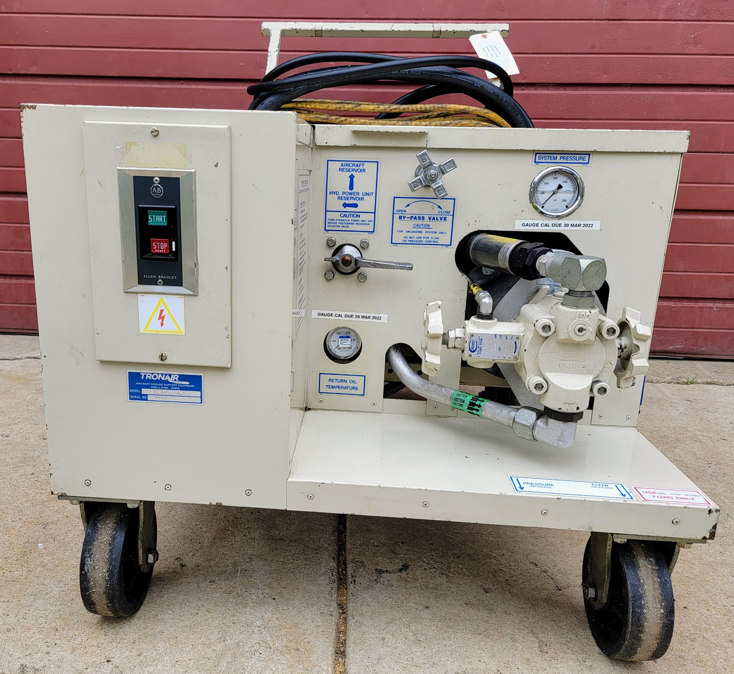 TRONAIR 6 GPM/1800 PSI 05-7008-1100,81,7 AIRCRAFT HYDRAULIC POWER UNIT FREESHIP