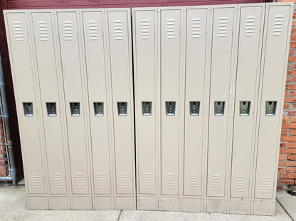VINTAGE TWO TIER 11 DOOR LOCKER SECURITY SYSTEM 99"W x 18"D x 78"H FREE SHIPPING