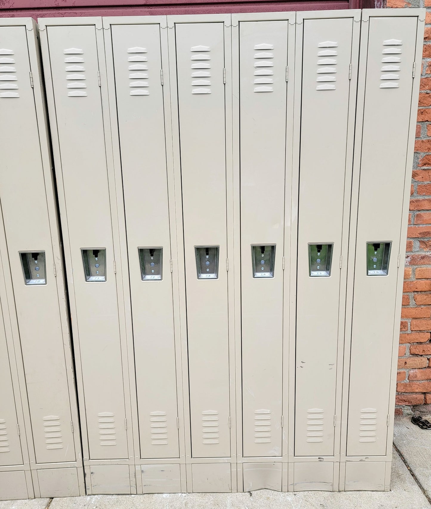 VINTAGE TWO TIER 11 DOOR LOCKER SECURITY SYSTEM 99"W x 18"D x 78"H FREE SHIPPING