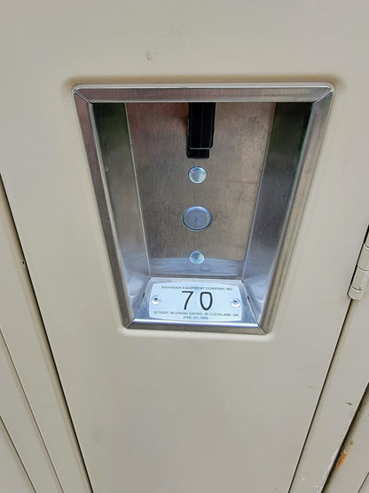 VINTAGE TWO TIER 11 DOOR LOCKER SECURITY SYSTEM 99"W x 18"D x 78"H FREE SHIPPING