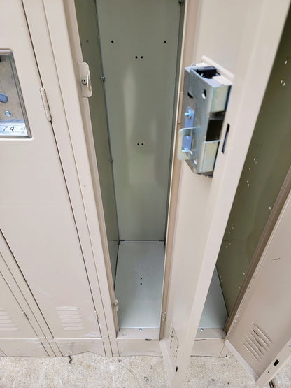 VINTAGE TWO TIER 11 DOOR LOCKER SECURITY SYSTEM 99"W x 18"D x 78"H FREE SHIPPING