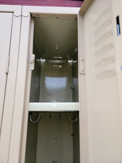 VINTAGE TWO TIER 11 DOOR LOCKER SECURITY SYSTEM 99"W x 18"D x 78"H FREE SHIPPING