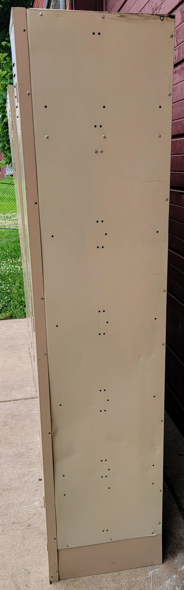 VINTAGE TWO TIER 11 DOOR LOCKER SECURITY SYSTEM 99"W x 18"D x 78"H FREE SHIPPING