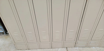 VINTAGE TWO TIER 11 DOOR LOCKER SECURITY SYSTEM 99"W x 18"D x 78"H FREE SHIPPING