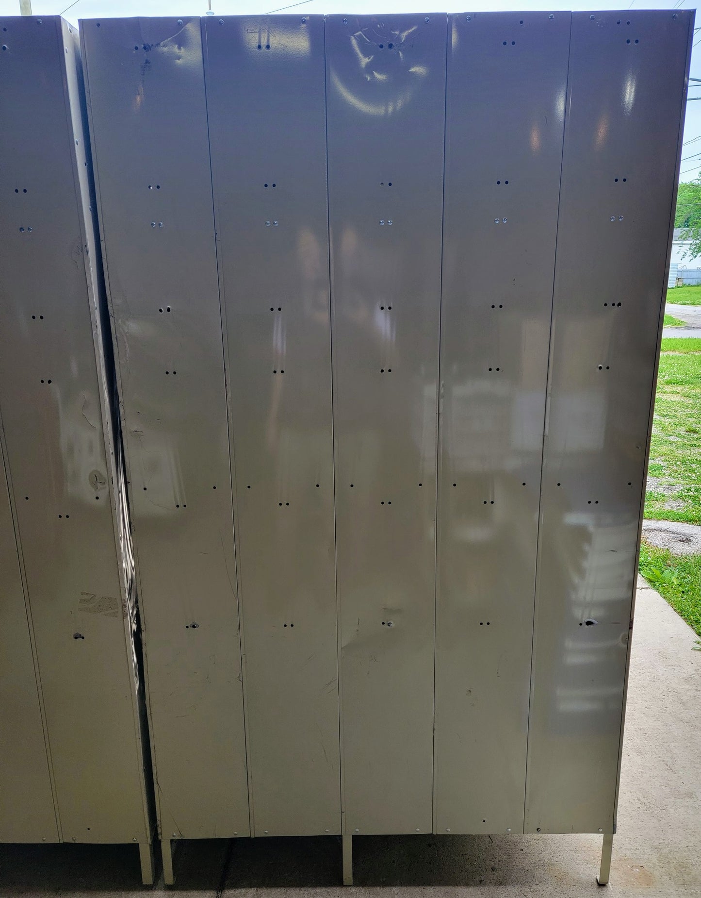 VINTAGE TWO TIER 11 DOOR LOCKER SECURITY SYSTEM 99"W x 18"D x 78"H FREE SHIPPING