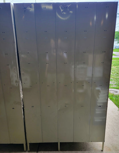 VINTAGE TWO TIER 11 DOOR LOCKER SECURITY SYSTEM 99"W x 18"D x 78"H FREE SHIPPING