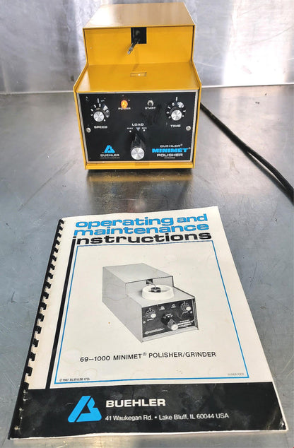 Working BUEHLER 60-1000 MINIMET POLISHER GRINDER with MANUAL WATCHVIDEO FREESHIP