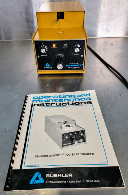 Working BUEHLER 60-1000 MINIMET POLISHER GRINDER with MANUAL WATCHVIDEO FREESHIP