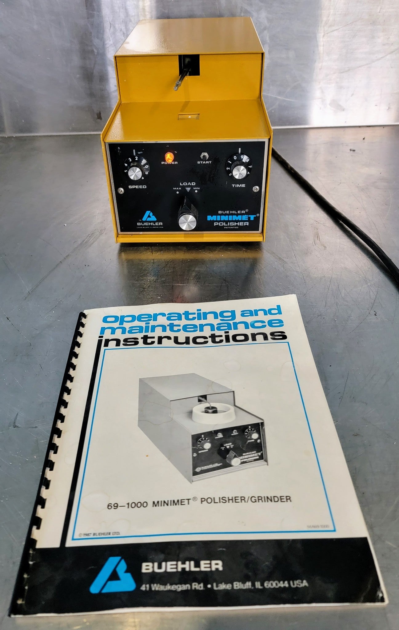 Working BUEHLER 60-1000 MINIMET POLISHER GRINDER with MANUAL WATCHVIDEO FREESHIP