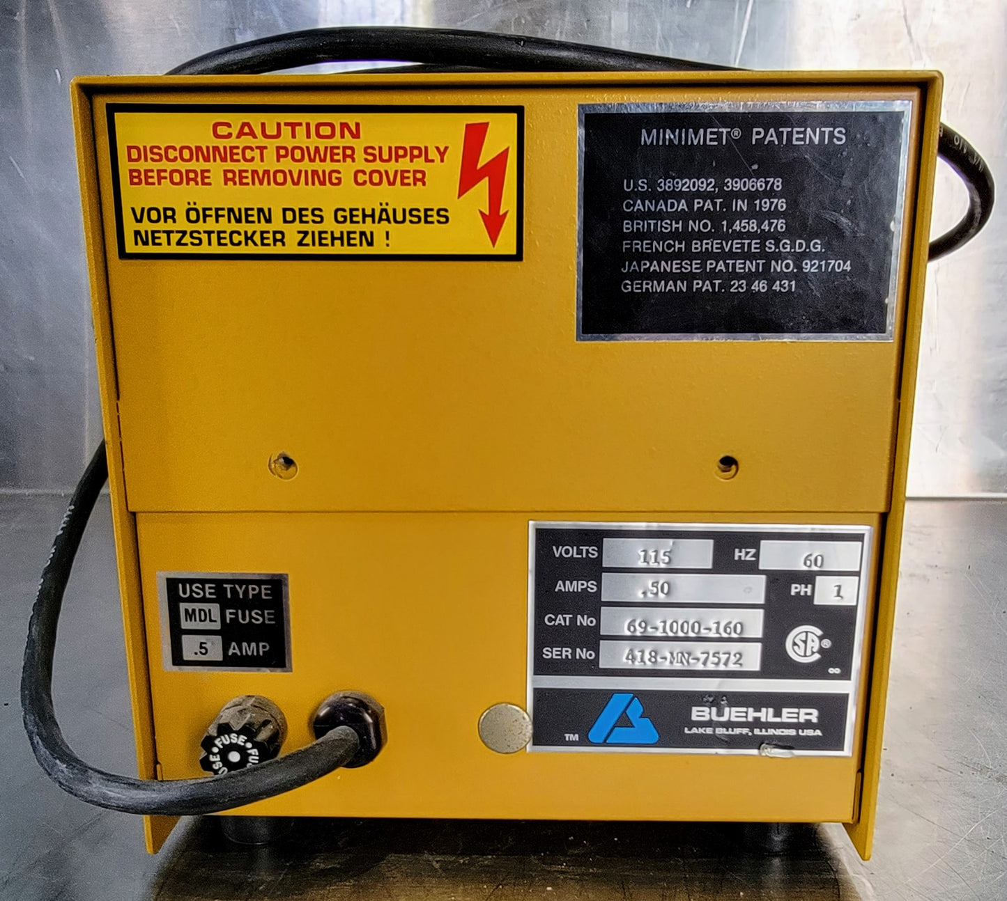 Working BUEHLER 60-1000 MINIMET POLISHER GRINDER with MANUAL WATCHVIDEO FREESHIP