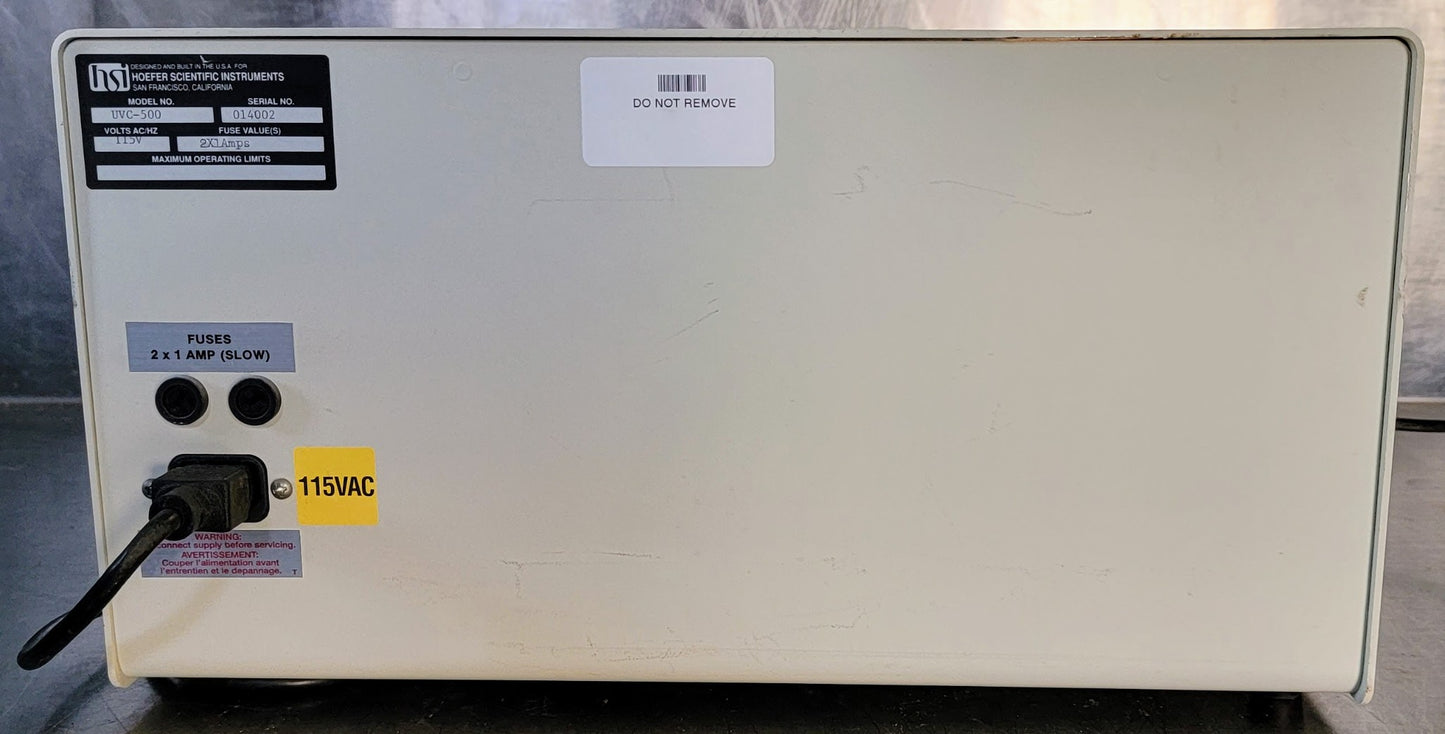 Working HOEFER UVC-500 CROSSLINKER with OPERATIONAL MANUAL WATCHVIDEO FREESHIP