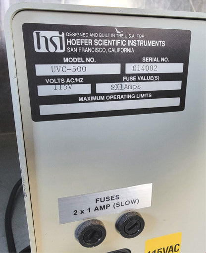 Working HOEFER UVC-500 CROSSLINKER with OPERATIONAL MANUAL WATCHVIDEO FREESHIP