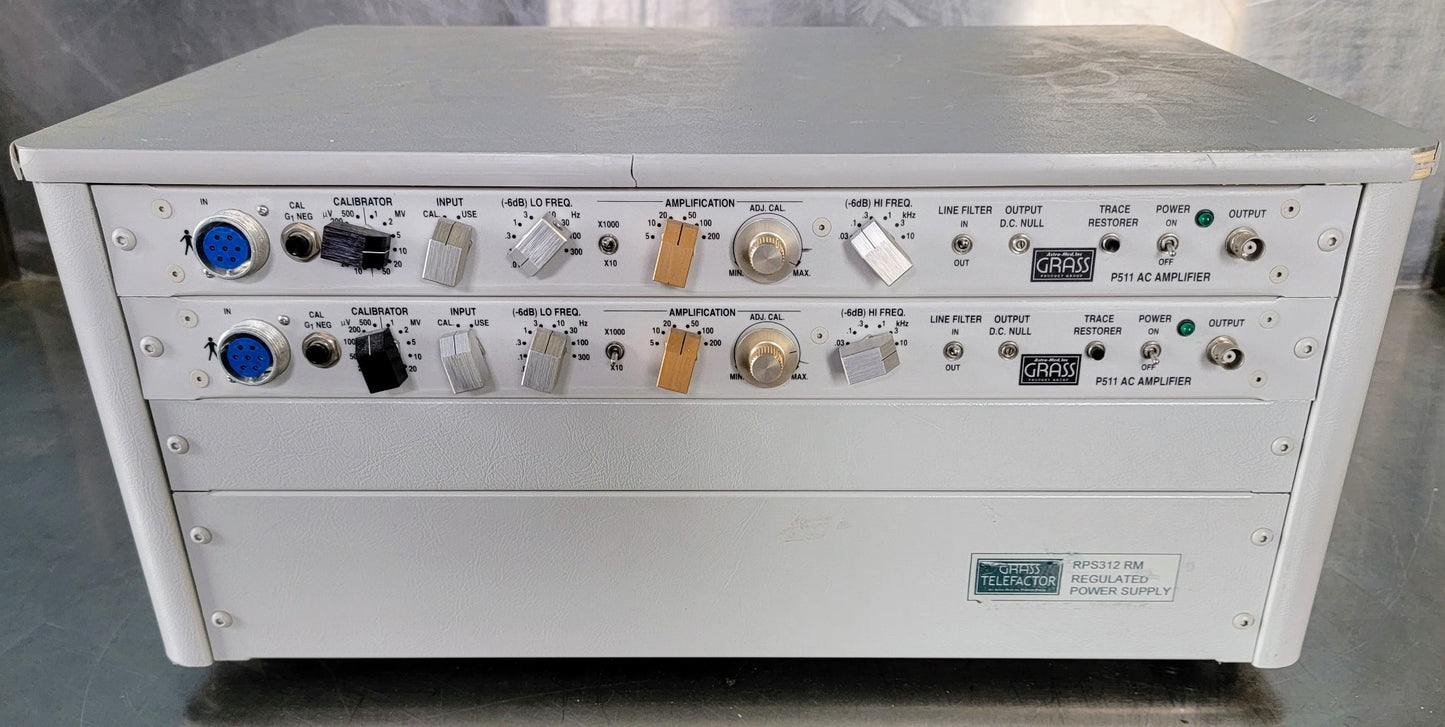 GRASS TELEFACTOR P511 AC AMPLIFIER RPS 312 POWER SUPPLY SYSTEM FREE SHIP