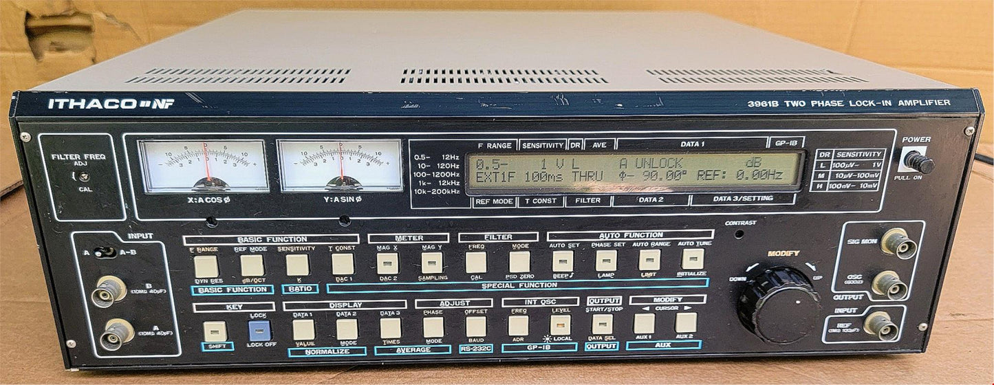 ITHACO NB 3961B TWO PHASE LOCK-IN AMPLIFIER 100nVT 1V  0.5Hz-200kHz FREE SHIP