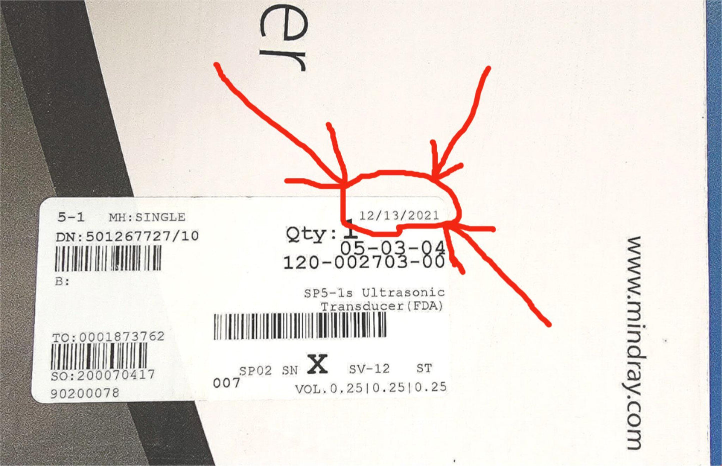 MINDRAY SP5-1s PHASED TRANSDUCER PROBE for MINDRAY M9 ULTRASOUND FREE SHIPPING