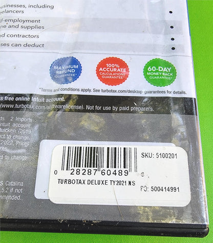 New WINDOWS MAC TURBOTAX DELUXE TAX YEAR 2021 FEDERAL RETURNS E-FILE FREESHIP