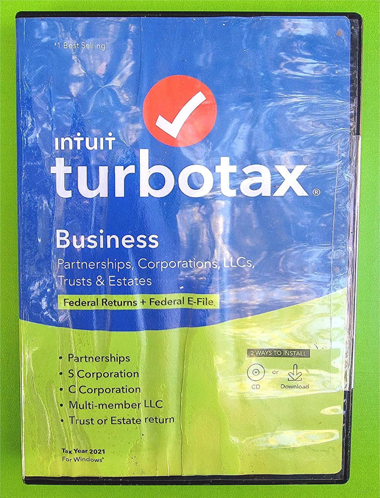 NewSealedWINDOWS TURBOTAX BUSINESS TAX YEAR 2021 FEDERAL RETURNS E-FILE FREESHIP