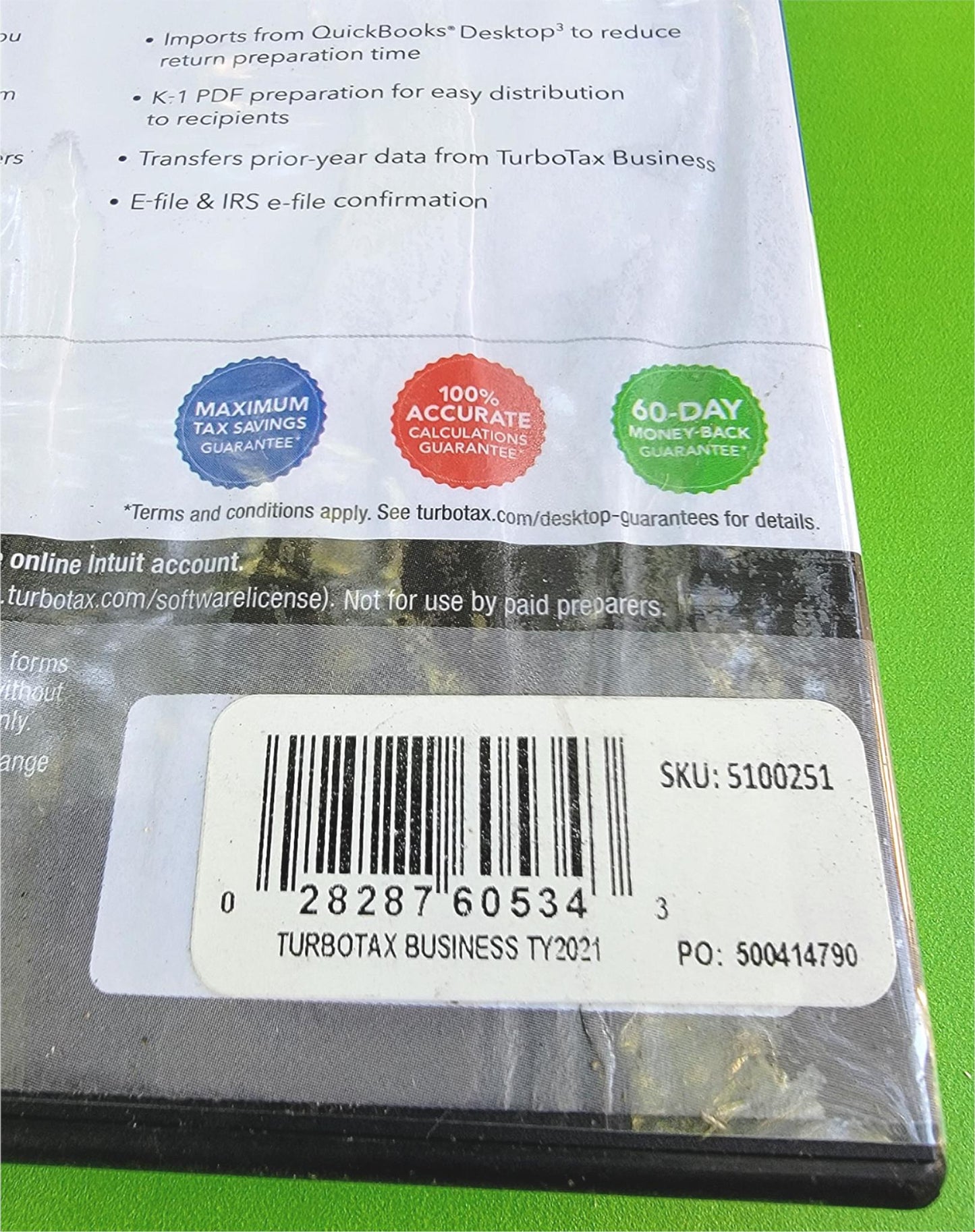 NewSealedWINDOWS TURBOTAX BUSINESS TAX YEAR 2021 FEDERAL RETURNS E-FILE FREESHIP