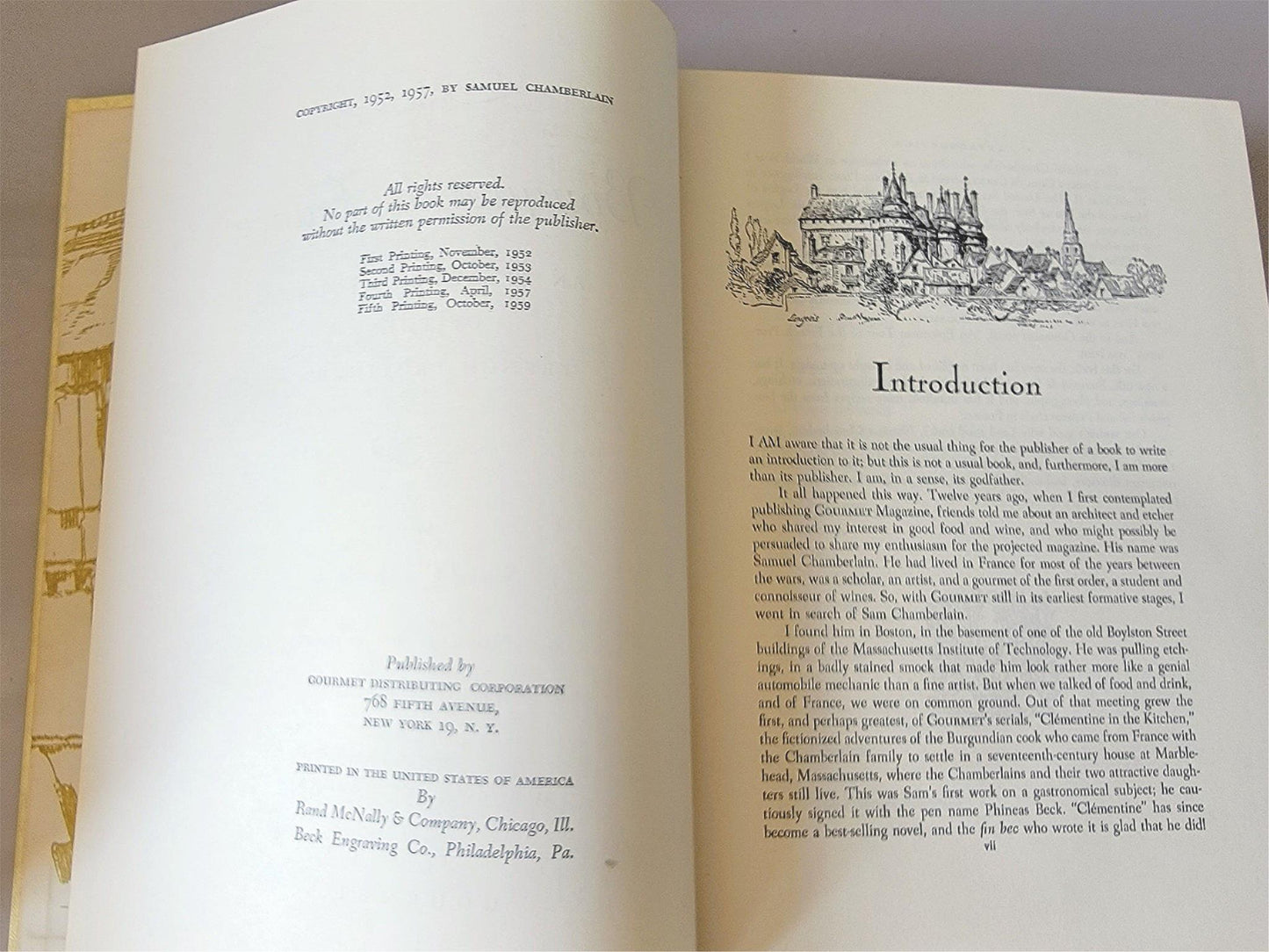 RARE DUSTJACKET 1958 BOUQUET ITALIAN 1959 FRANCE SAMUEL CHAMBERLAIN ILLUSTRATED