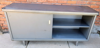 VINTAGE 1950's STEELCASE TANKER CREDENZA 60"x19.5"x29 RARE POINTED FEET FREESHIP
