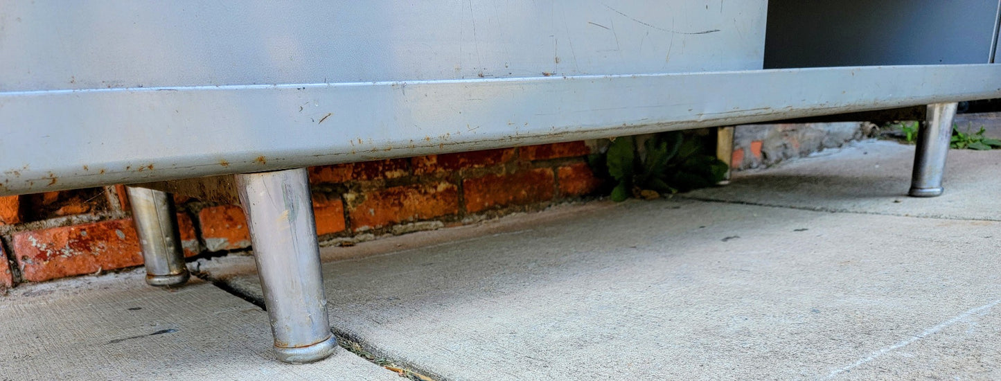 VINTAGE 1950's STEELCASE TANKER CREDENZA 60"x19.5"x29 RARE POINTED FEET FREESHIP