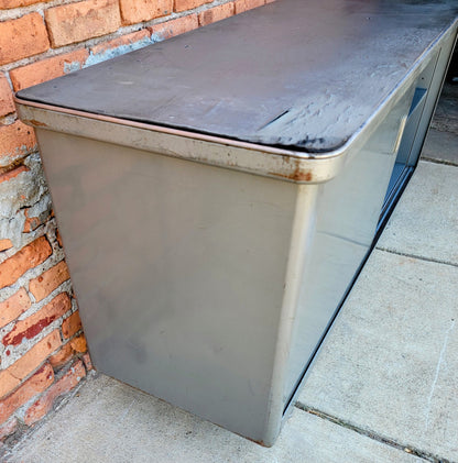 VINTAGE 1950's STEELCASE TANKER CREDENZA 60"x19.5"x29 RARE POINTED FEET FREESHIP