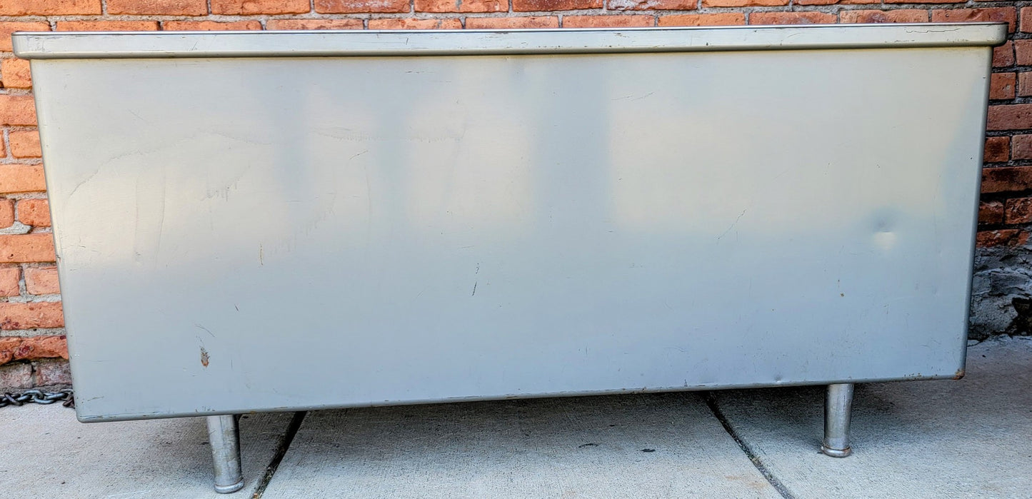 VINTAGE 1950's STEELCASE TANKER CREDENZA 60"x19.5"x29 RARE POINTED FEET FREESHIP