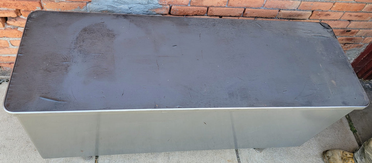 VINTAGE 1950's STEELCASE TANKER CREDENZA 60"x19.5"x29 RARE POINTED FEET FREESHIP