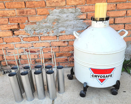 CRYOSAFE SSC32 CRYOGENIC TANK 9 WAND CANE STRAW CANISTER SAMPLE STORAGE FREESHIP
