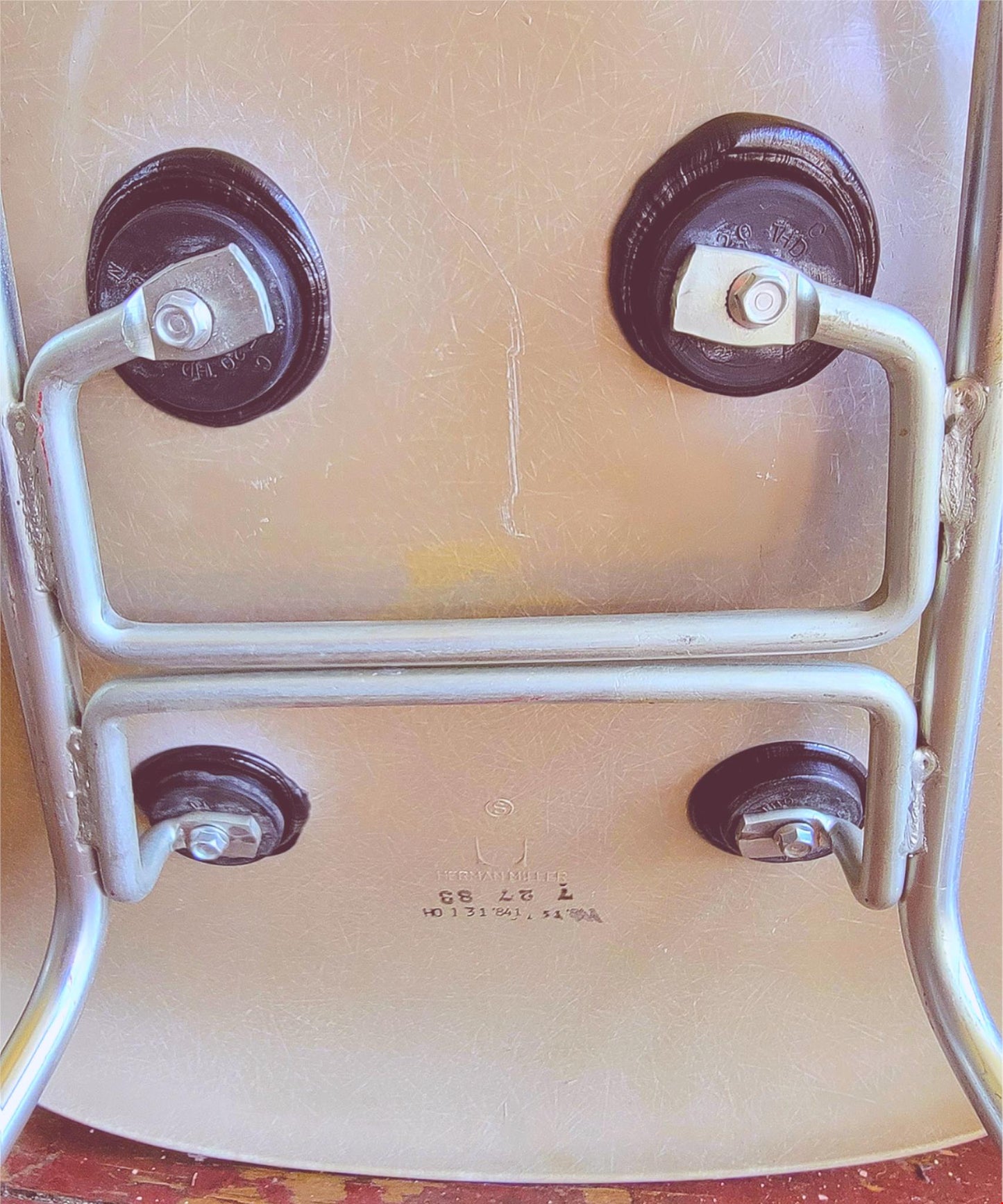 6 1980's VINTAGE CHARLES EAMES HERMAN MILLER FIBERGLASS SHELL ARMCHAIRS FREESHIP