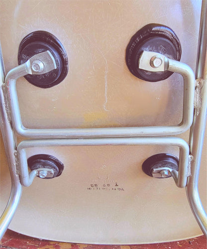 6 1980's VINTAGE CHARLES EAMES HERMAN MILLER FIBERGLASS SHELL ARMCHAIRS FREESHIP