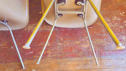 6 1980's VINTAGE CHARLES EAMES HERMAN MILLER FIBERGLASS SHELL ARMCHAIRS FREESHIP